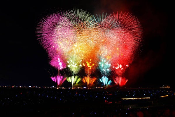 夏の風物詩!これぞ世界に誇れる花火芸術!大迫力の観覧席から鑑賞する長岡大花火 2日間【近鉄八尾・八戸ノ里・枚方市・JR高槻発】3